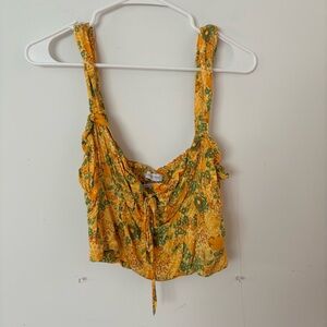 urban outfitters 70s floral summer groovy tank top.🌻
